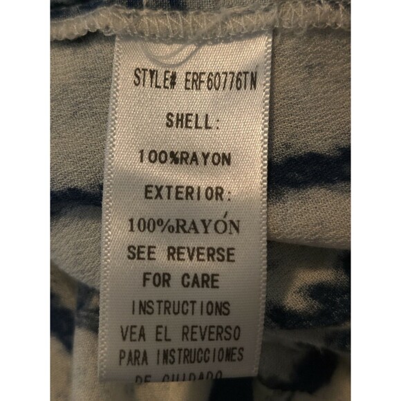 VTG. EN Creme Tie Neck Zip Up Short Sleeve Dress Ivory Green Tie-Dye Size Medium - Picture 10 of 12